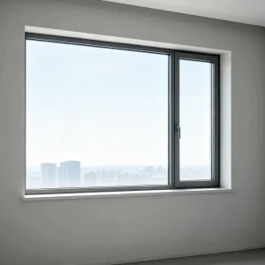 Clear Tempered Child Safety Lock Handle White Frame Aluminum Casement Window for Community Center