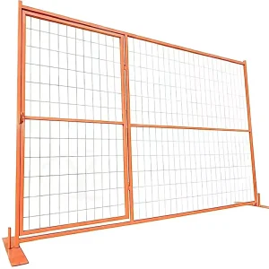 Climb-Resistant Anti-Vandalism Portable Highly Visible Welded Temporary Fence for Construction