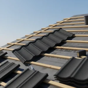 Coastal Area Zinc Aluminium Stone Coated Roofing Tile Modern Design Heavy Rain Wind Resistant Long Life Span for Hotels Temples