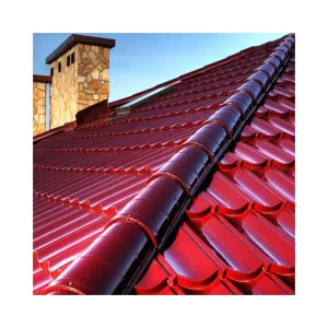 Color Coated Colorful Roof Steel Tiles Galvanized Roofing 28 Gauge Corrugated Steel Metal Zinc Tile Roof Sheet