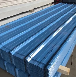 Color Coated Corrugated Roofing Sheet PPGI PE 20μm Wave YX10-130-910 0.3mm-1.0mm 600-1250mm Width for Factory