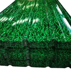 Color Coated Galvanized Steel Corrugated Metal Roofing Sheet PPGI Sheet 0.22 0.25mm Thickness Full Hard Cutting Welding Bending