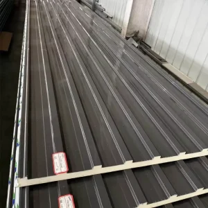 Color Coated Steel Great Wall Sandwich Panel PU Insulated Metal Wall Cladding for Coastal Region Industrial Plant
