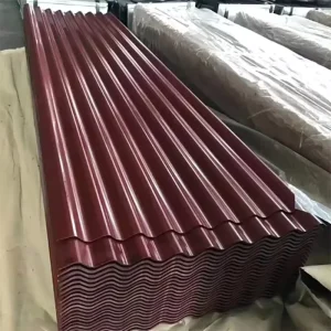 Color PPGI Corrugated Metal Roofing Sheets Steel Galvanized AZ30-AZ40 Coating Prepainted Full Hard GB Standard
