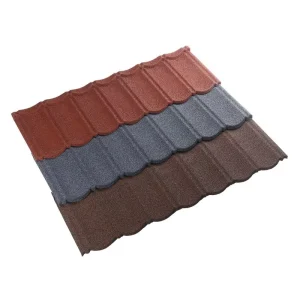 Color Stone Metal Tile Rural Renovation Villa Roof Antique Glaze Aluminized Steel Plate Flat Slope Insulation Tile