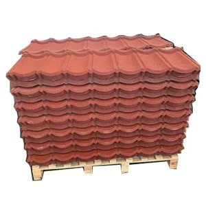 Colored Stone Roof Tiles Stone Coated Metal Roofing Tile