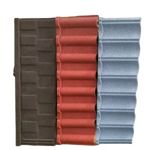 Colorful Fireproof Good Quality Materials Stone Coated Metal Steel Tiles for Villa