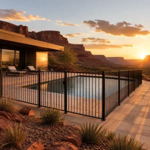 Commercial Aluminum Pool Barrier Fence Panels for Resort Hotel Apartment Swimming Pool Safety Enclosure