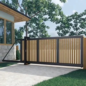 Commercial Automatic Cantilever Sliding Gate 6 Feet Aluminum Alloy Security Entrance