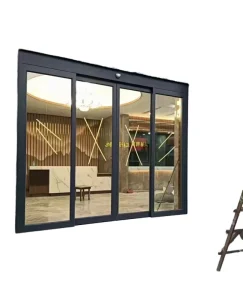 Commercial Automatic Sliding Glass Door Thermal Insulation Modern Design Exterior Apartment Supermarket Living Room Entry