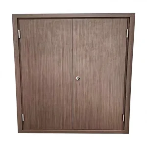 Commercial Building Compliant Hollow Metal Fire Door with Realistic Wood Spray Coating Finish Fire Rated Door
