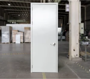Commercial Finished Metal Door and Frame Fire Prevention Single Steel Fire Door for Mall Office Apartment