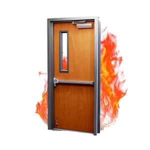 Commercial Metal Steel Safety Door Galvanized Hollow Metal Fireproof Door Fire Rated Door
