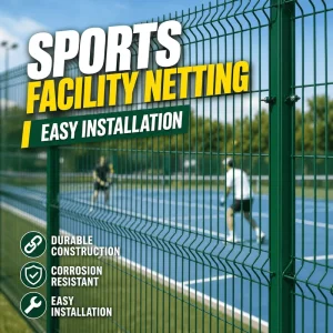 Commercial Use Construction Site Park Perimeter Sports Field Waterproof PVC Coated Double Wave Metal Fence