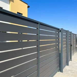 Competitive Price Aluminum Steel Fence Black Coated High Quality Gate Panel Fencing Customized Length Outdoor Metal Fence