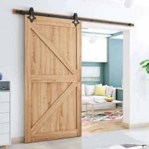 Complete Interior Double Sliding Door Kit Set Barn Wood Sliding Door Hardware Track Set Aluminum