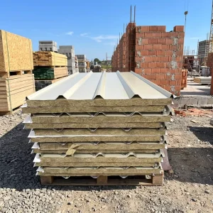 Construction Building Materials Exterior Acoustic Board Wall Insulate Roof Fireproofing Rock Wool Sandwich Panels