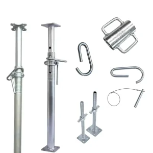 Construction Steel Supports for Building Adjustable Scaffolding with 2t Load Capacity and Customizable Height (1.2m-5m)