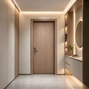 Contemporary Modern Slim Frame Zinc Alloy Interior Door Custom Design for Luxury Homes Swing Door Luxury Residential Projects