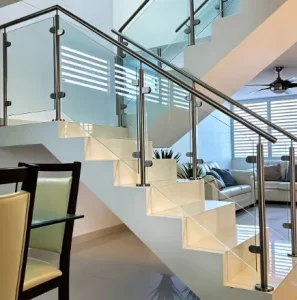 Contemporary Stainless Steel Glass Clamp Handrail Bracket Outdoor Balcony Stair Terrace Glass Railing Balustrade Hardware