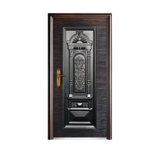 Contemporary Style Rust Resistant Exterior Steel Door Reinforced Structure Metal Door