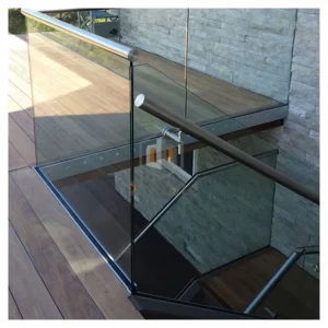 Contemporary Waterproof Glass Guardrail Metal Railing