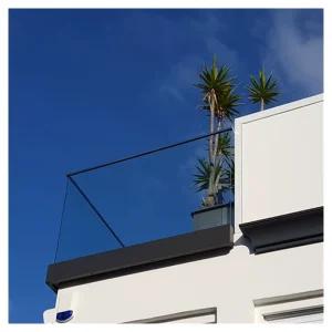 Contemporary Waterproof Premium Glass Luxury Safety Guardrail Customizable Metal Sturdy Sleek Designer Railing