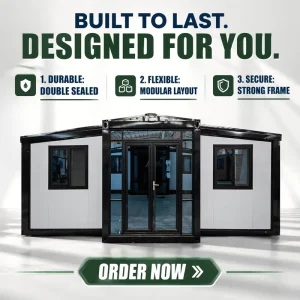 Corrosion Resistant Baking 100% Leak Free Waterproof Technology Prefabricated Modular Housing for Temporary Office Housing