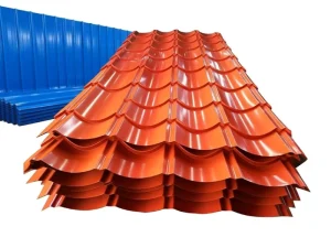Corrugated Galvanized Color Coated Sheet Metal Roofing Building Steel Material with Cutting Welding Bending Services