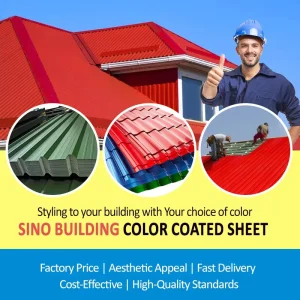 Corrugated Galvanized Galvalume Roof Sheet Color Coated Metal Roofing Tile for Building Construction