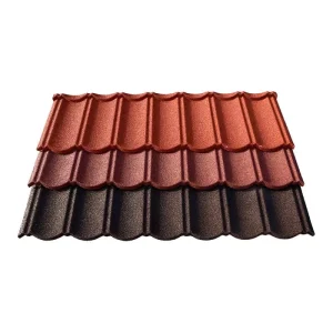 Corrugated Prepainted Galvalume Steel Roofing Shingles Colored Stone Metal Tile for House