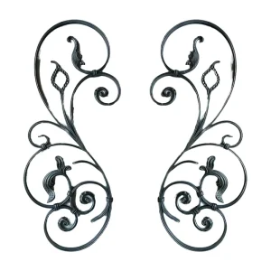 Crafted Wrought Iron Ornamental Components of Stair Railing Fencing Gate