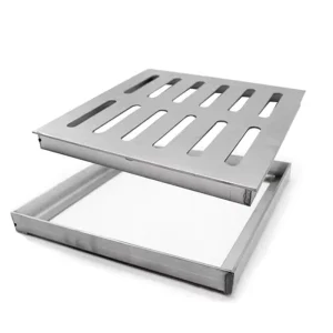 Custom 304 Stainless Steel Square Invisible Drain Grate with Rainwater Strainer
