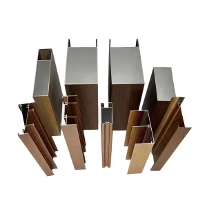 Custom 6000 Series Aluminum Alloy Extrusion Profile Factory Foshan Wood Grain Aluminum Window Profile