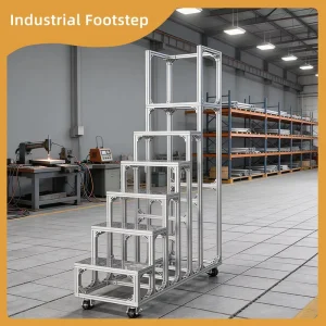 Custom 6000 Series Aluminum Extrusion Industrial Step Smooth Edges for Safe Handling Operation Bending Cutting Available