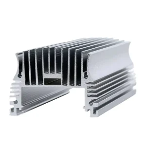 Custom 6000 Series Aluminum Heat Sink Radiator with Half Round Profile Anodized Surface Welding & Bending Services
