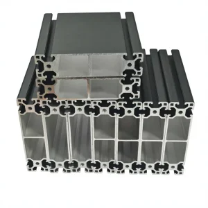 Custom 6061 6063 T5 Sealed Slot Aluminum Profiles Anodized Industrial Aluminum Extrusion Black Sliver Aluminum Profiles