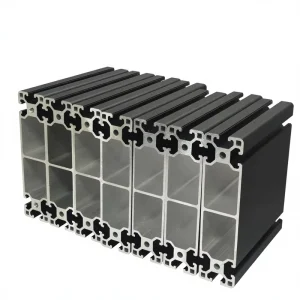 Custom 6063 T5 40160 Closed Slot Black Sliver Aluminum Profiles 40x160mm Anodized Industrial Aluminum Extrusion Profiles