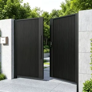 Custom Aluminum Alloy Electric Gate Heat Treated Swing Sliding Gate for Courtyard Villa Residential Use