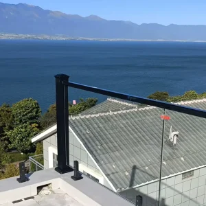 Custom Aluminum Alloy Wall Mounted Staircase Glass Clip Handrail Simple Luxe Balustrade Internet Famous Outdoor Punch Free