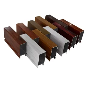 Custom Aluminum Extrusion Profile Foshan Profile Aluminum Factory Wood Grain Color Aluminum Window Profiles