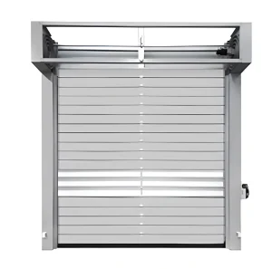 Custom Aluminum Hard Turbo Spiral Rapid Door Fireproof Metal Automatic Induction HighSpeed Industrial Door for Warehouse Factory