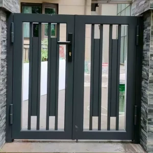 Custom Aluminum Welded Gate with 3D Design and Powder-Coated Finish for Garden, Courtyard, or Driveway