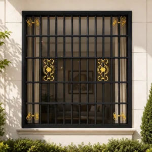 Custom Aluminum Window Security Grille Ornamental Floral Scroll Aluminum Alloy Anti theft Window Guard Villa