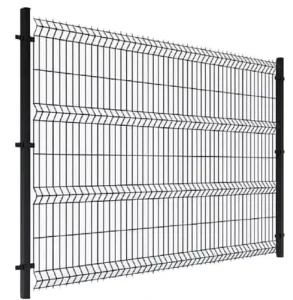 Custom Bent Triangle Curved Fence 3D Curved Surface Welded Metal Mesh Fence for Garden Farm Villa Security