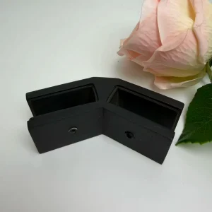 Custom Black SS316 135 Degree Glass to Glass Clamp Concealed Screw Glass Fixing Bracket for Villa Fence System