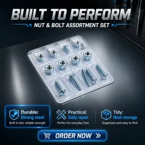 Custom Blister Hardware Blister Tray Clear PET Plastic Blister Pack for Screw Hardware Parts Storage
