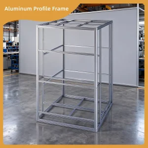 Custom Built Multi Layer Vertical Cube Aluminum Extrusion Frame Heavy Duty Industrial Modular Structure for High Precision