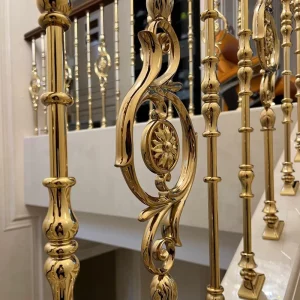 Custom Color Modern Luxury Aluminum Alloy Stair Handrail with Adjustable Height Indoor Villa Stair Railing