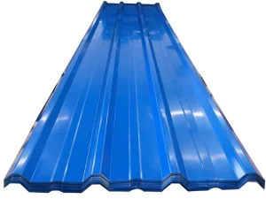 Custom Cut Corrugated Galvanized Steel Sheets Metal Roof Wall Panels Red Blue Color Coating
